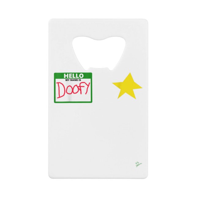 Mens Funny Halloween officer tee - doofy costume H Credit Card Bottle Opener (Front)