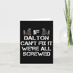 Mens Funny Handyman Quote Personalized Dalton Gift Card