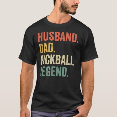 Mens Funny Husband Dad Kickball Legend Vintage  T_Shirt