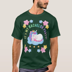 Mens Funny Its My Bachelor Unicorn Party Wedding B T-Shirt