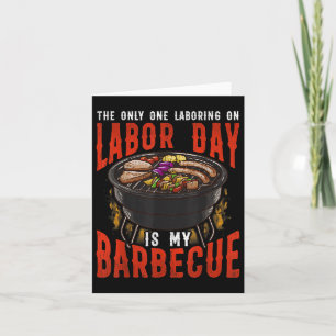 Mens Funny Labor Day Barbecue T Shirt Bbq Party Ho Card
