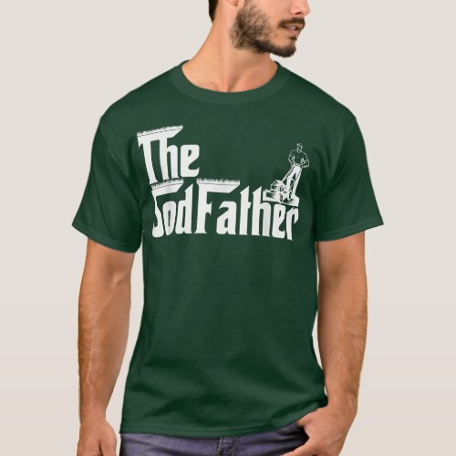 Mens Funny Landscaper The Sodfather Mens Grass Cut T_Shirt