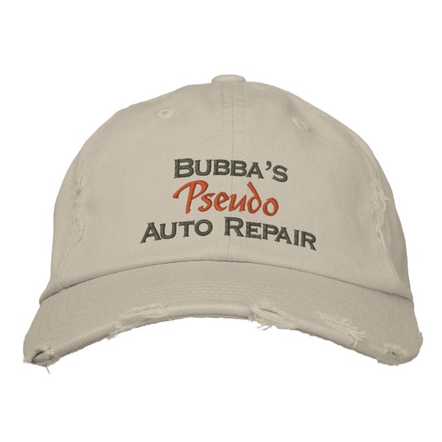 Men's Funny Mechanic Embroidered Baseball Cap (Front)