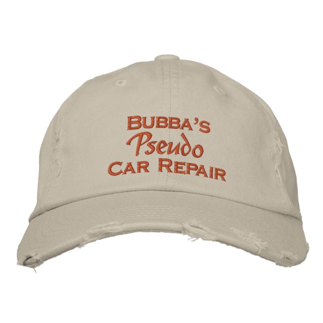Men's Funny Mechanic Embroidered Baseball Cap (Front)