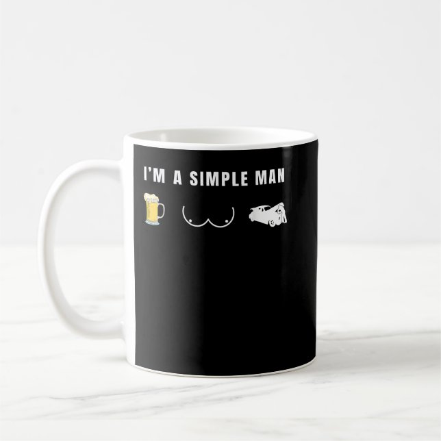 Mens Funny Mechanic Humor Graphic Coffee Mug (Left)