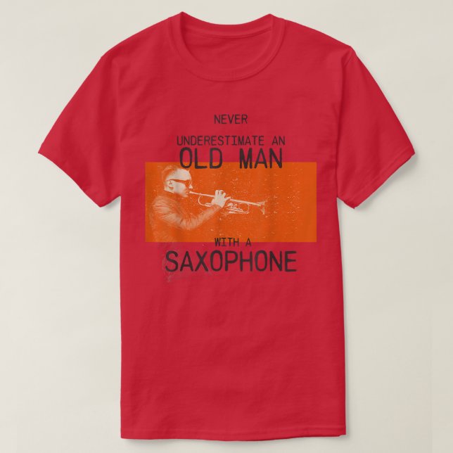 Mens Funny Mens Saophone Design for Dad and grandf T-Shirt (Design Front)