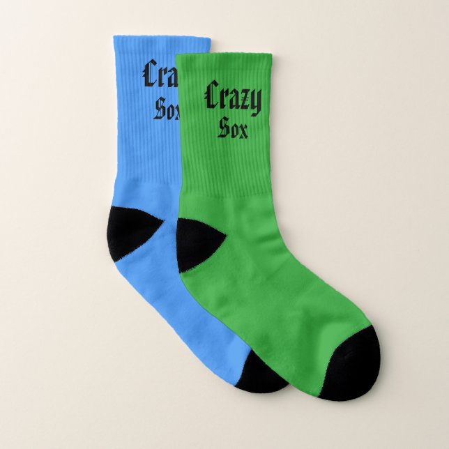 Mens Funny Mismatched Custom Color Socks (Pair)