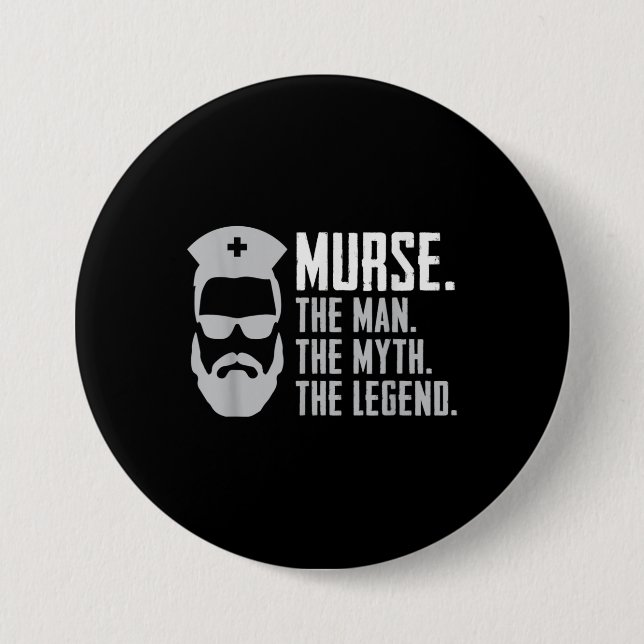 Mens Funny Murse Button (Front)