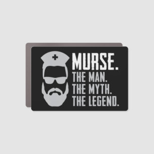 Mens Funny Murse Male Nurse Shirt RN LPN CNA Love Car Magnet