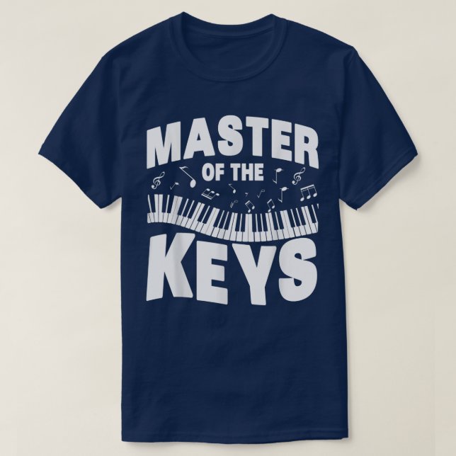 Mens Funny Music Lover Piano Master Of The Keys  T-Shirt (Design Front)