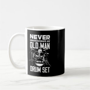 Mens Funny Never Underestimate An Old Man With A D Coffee Mug
