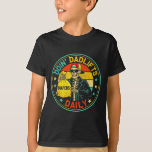 Mens Funny New Dad Doin' Dadlifts Daily Men Father T-Shirt
