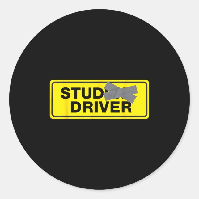 Mens Funny New Driver  Classic Round Sticker (Front)