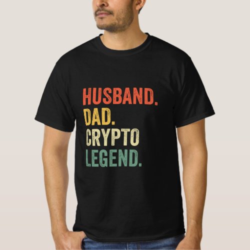 Mens Funny NFT Art Husband Dad Legend Crypto Vinta T_Shirt