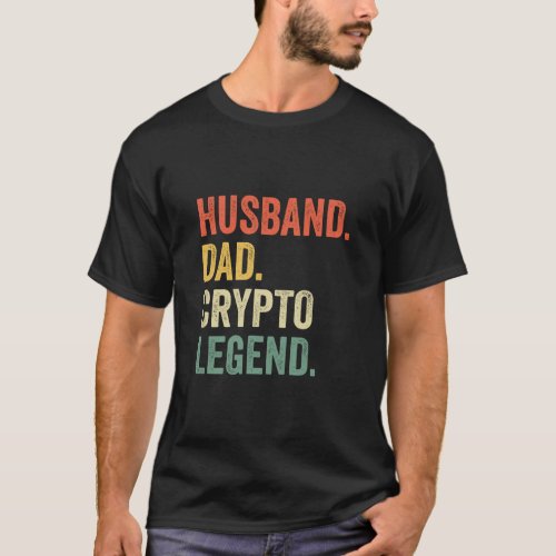 Mens Funny NFT Art Husband Dad Legend Crypto Vinta T_Shirt