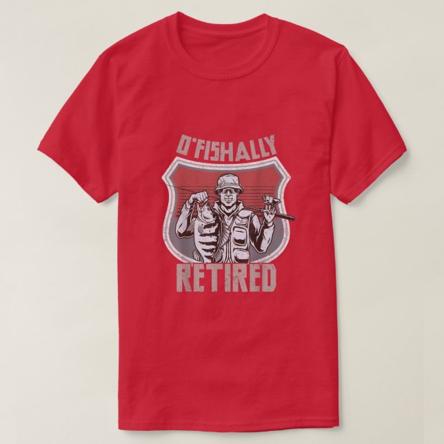 Mens Funny Ofishally Retired Gifts Men Retired Fis T-Shirt (Design Front)