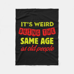 Mens Funny Old People Clic Elderly Gag Age Citizen Fleece Blanket