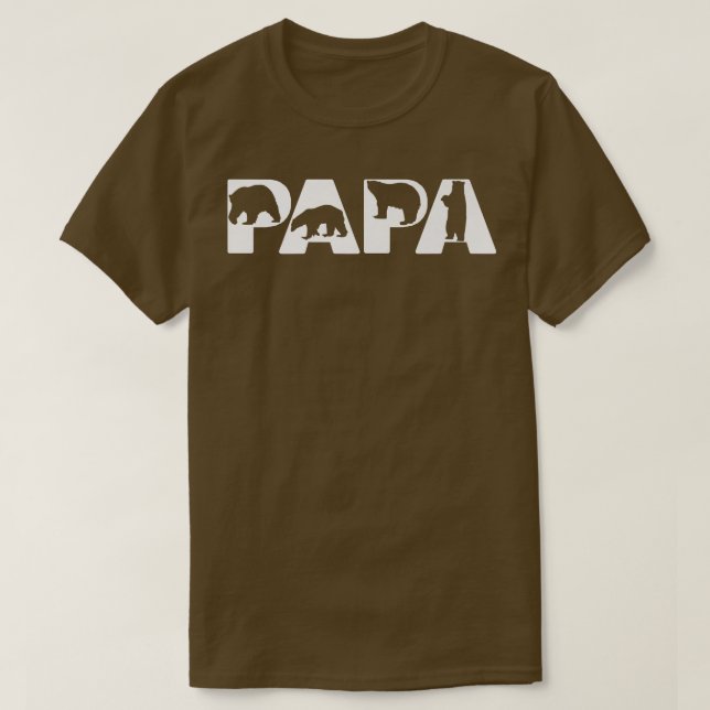 Mens Funny Papa Bear Dad Funny Bear Papa Fathers D T-Shirt (Design Front)