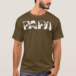 Mens Funny Papa Bear Dad Funny Bear Papa Fathers D T-Shirt