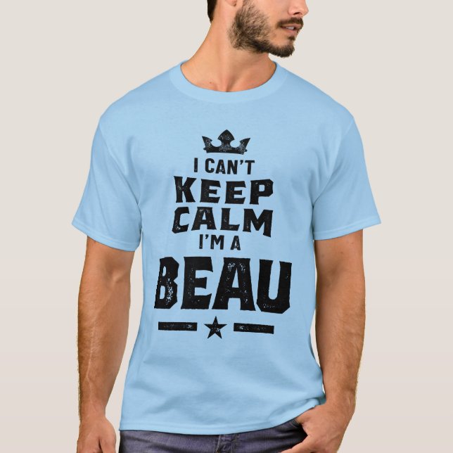 Mens Funny Personalized Name Beau T-Shirt (Front)