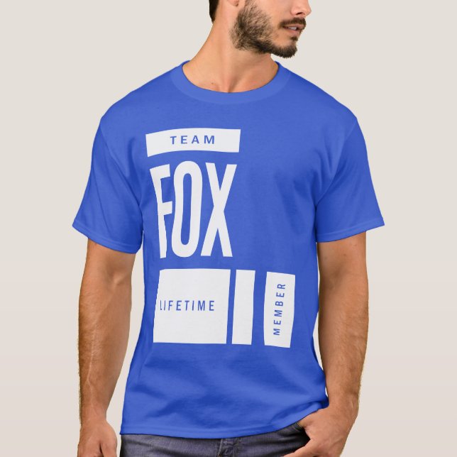Mens Funny Personalized Name Fox T-Shirt (Front)