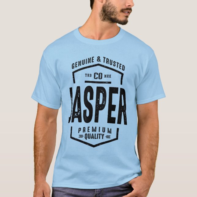 Mens Funny Personalized Name Jasper T-Shirt (Front)
