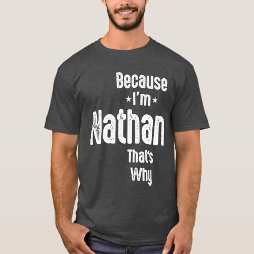 Mens Funny Personalized Name Nathan T_Shirt