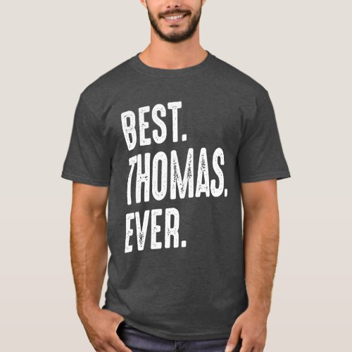 Mens Funny Personalized Name Thomas  T_Shirt