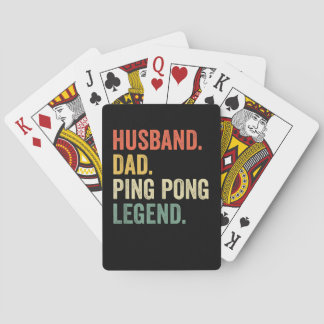 Mens Funny Ping Pong Husband Dad Table Tennis Lege Poker Cards