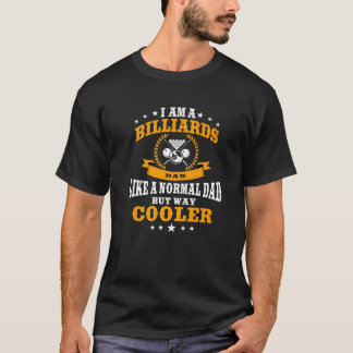 Mens Funny Pool Billiards Player Dad Design Cue Bi T-Shirt