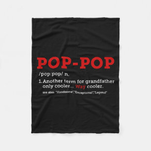 Mens Funny Pop Pop Definition Grandfather Grandpa Fleece Blanket