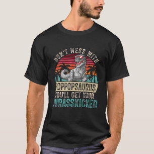 Mens Funny Pop Pop Dinosaurs Retro Dad Father's Da T-Shirt