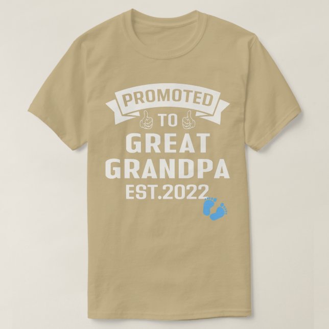 Mens Funny Promoted to Great Grandpa Est  T-Shirt (Design Front)