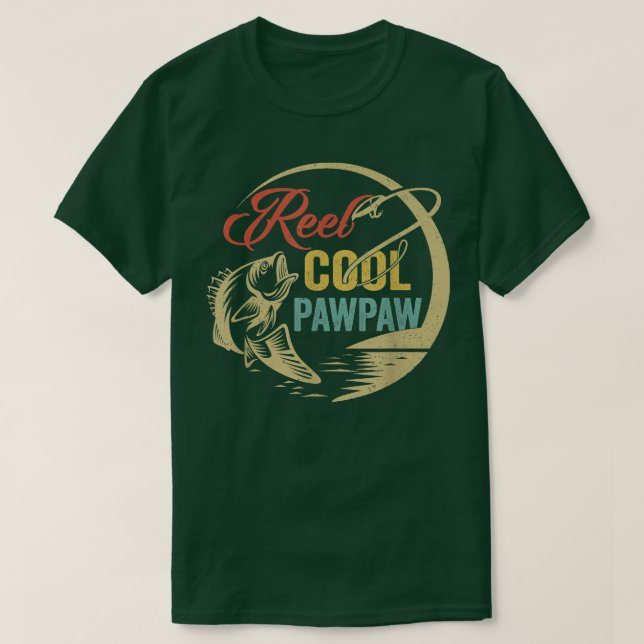 Mens Funny Reel Cool PawPaw Love Fishing  T-Shirt (Design Front)