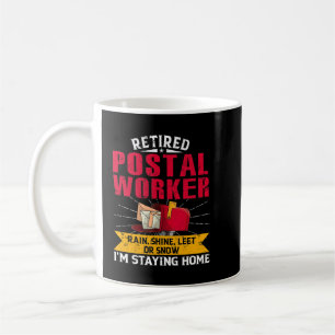 Mens FUNNY RETIRED POSTAL WORKER POSTMAN RETIREMEN Coffee Mug