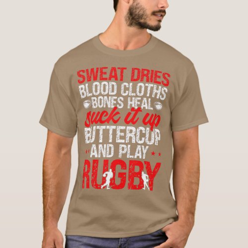 Mens Funny Rugby Sports Play Rugby  T_Shirt
