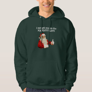 Mens Funny Santa Christmas Hoodie Sweatshirt