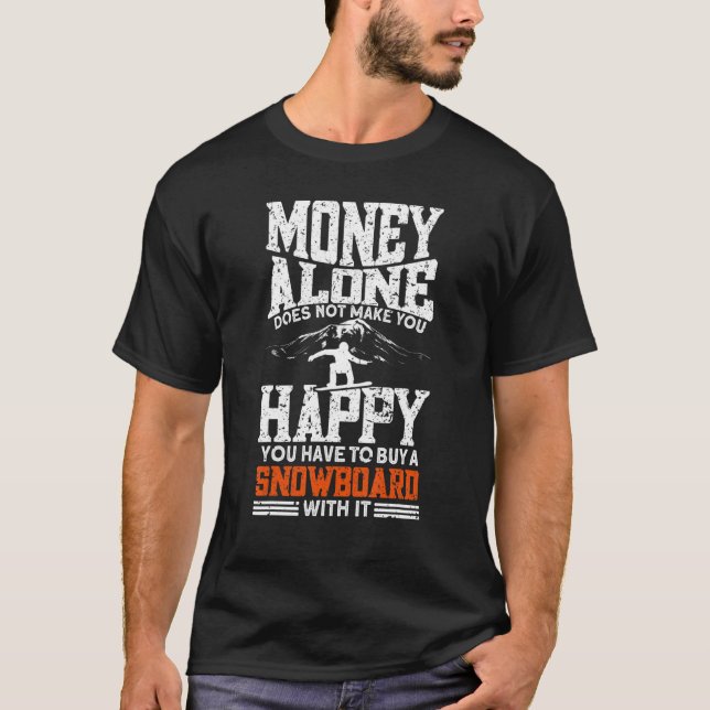 Mens Funny Snowboarding Snowboarders Snowboard T-Shirt (Front)