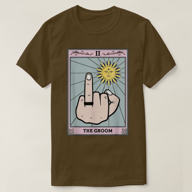 Mens Funny Tarot Card Groom Bachelorette Party Get T-Shirt (Design Front)