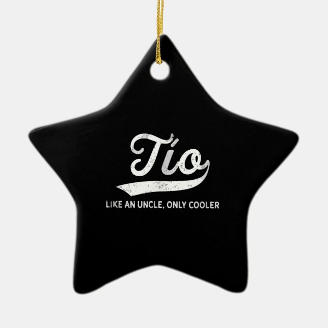 Mens Funny Tio Gift Like An Uncle Only Cooler Ceramic Ornament (Front)