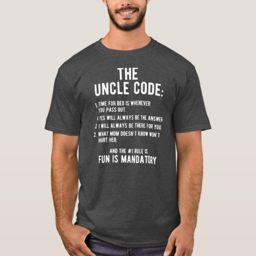 Mens Funny Uncle Gifts From Niece Nephew The T_Shirt