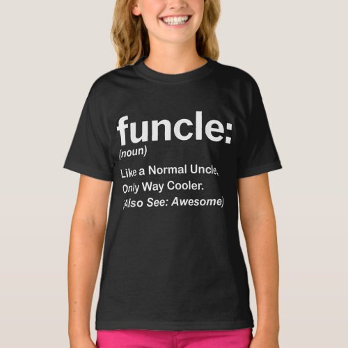 Mens Funny Uncle Shirt Mens Funcle Definition Gift