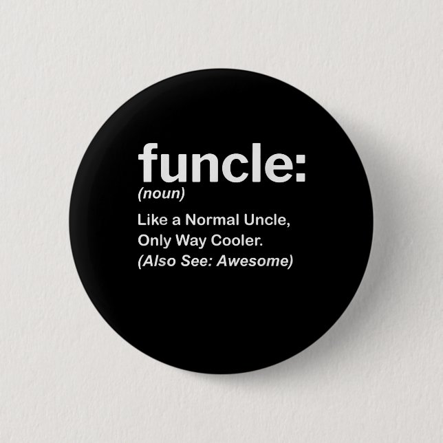 Mens Funny Uncle Shirt Mens Funcle Definition Gift Button (Front)
