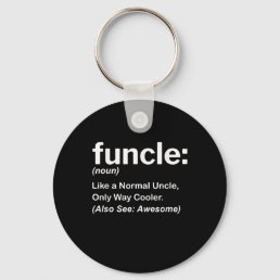 Mens Funny Uncle Shirt Mens Funcle Definition Gift Keychain
