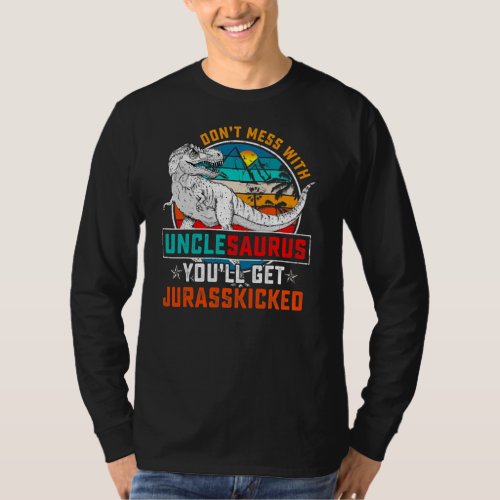Mens Funny Unclesaurus Dinosaur T Rex Vintage T_Shirt