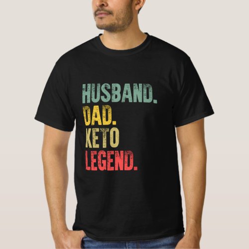 Mens Funny Vintage Gift Husband Dad Keto Legend Re T_Shirt
