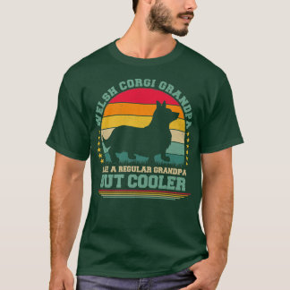 Mens Funny Vintage Retro Dog Welsh Corgi Grandpa F T-Shirt