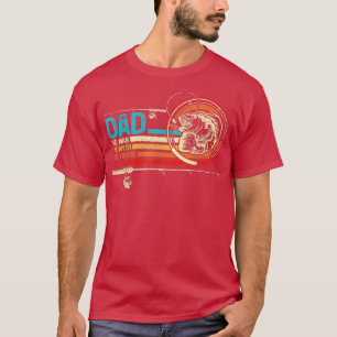 Mens Funny Vintage Retro Fishing Dad Fathers Day T-Shirt