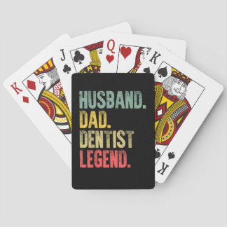 Mens Funny Vintage Shirt Husband Dad Dentist Legen Poker Cards