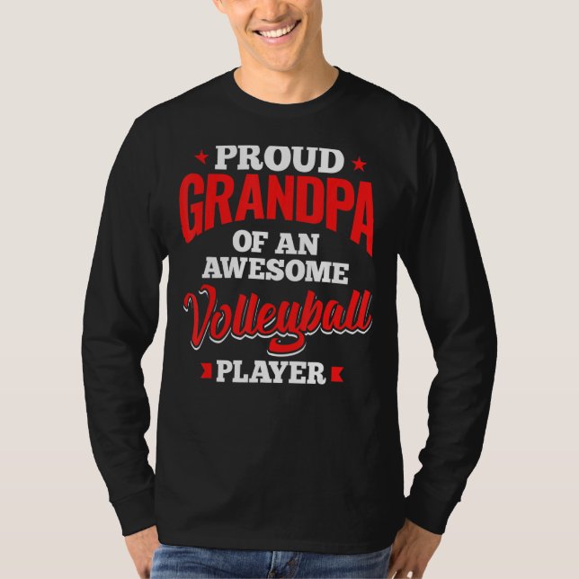 Mens Funny Volleyball Lover Graphic Grandpas And M T-Shirt (Front)